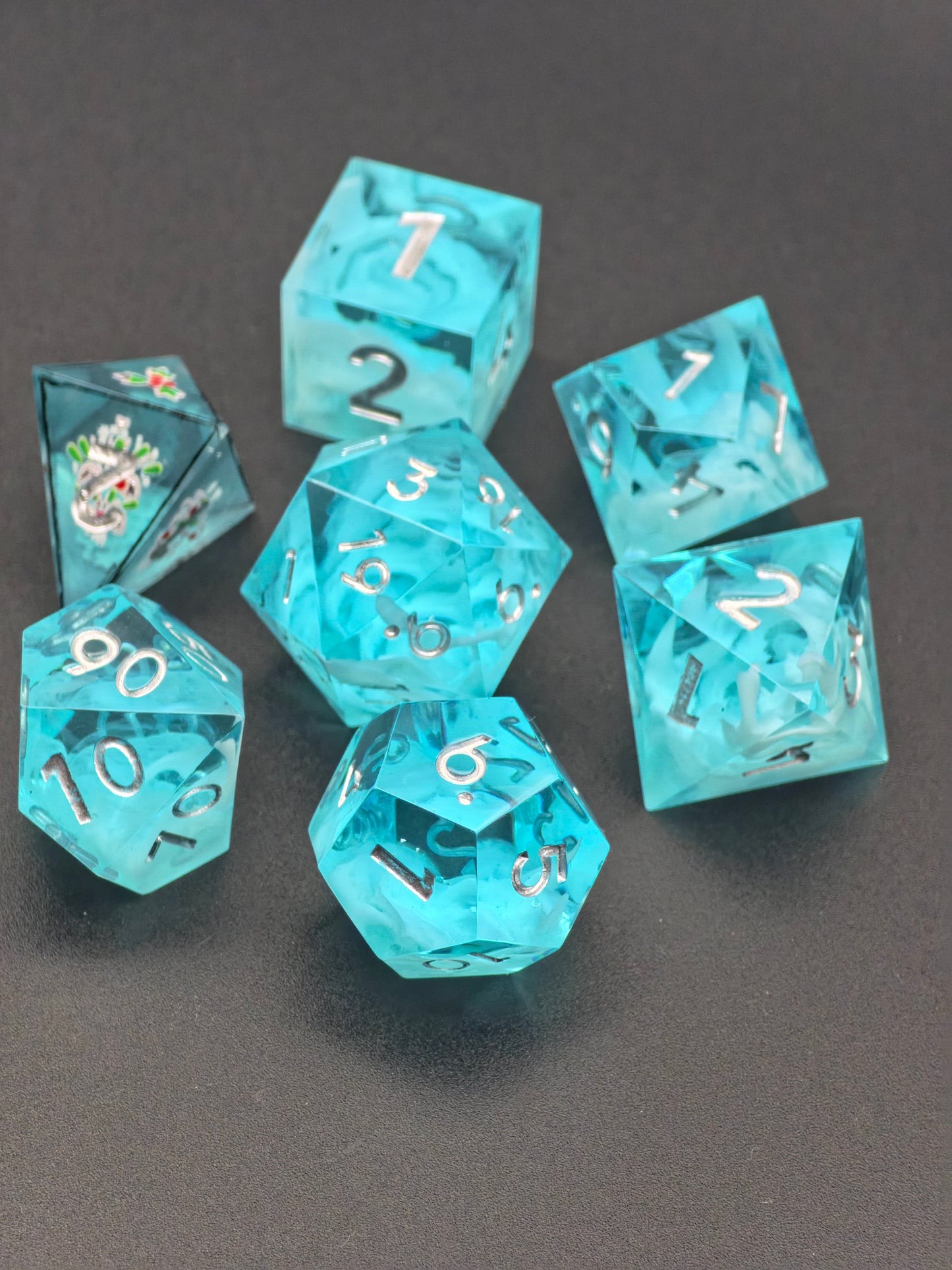 Azure Ice Lagoon – Mystical Resin Cube Set (7pc)