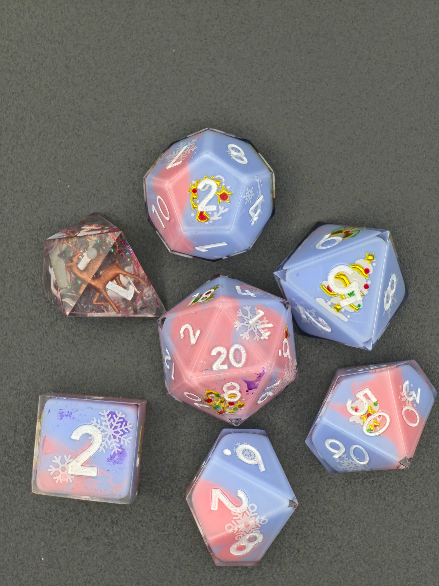 Frosted Stag – Collector Christmas Dice Set (7pc)