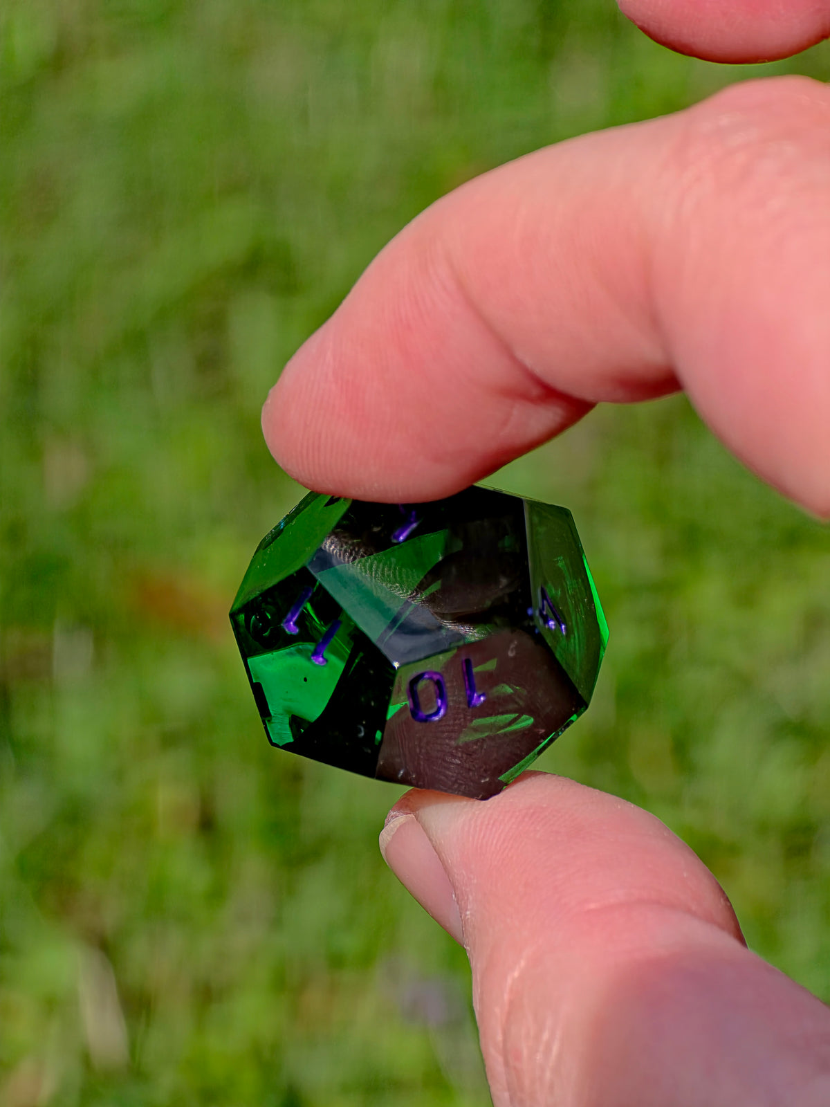 Guardian of the Emerald Dream - Ysera Inspired Würfelset – 7-teiliges DnD Dice Set | World of Warcraft Emerald Dream Dragon | Grüne Drachen Würfel | Handmade Resin Dice
