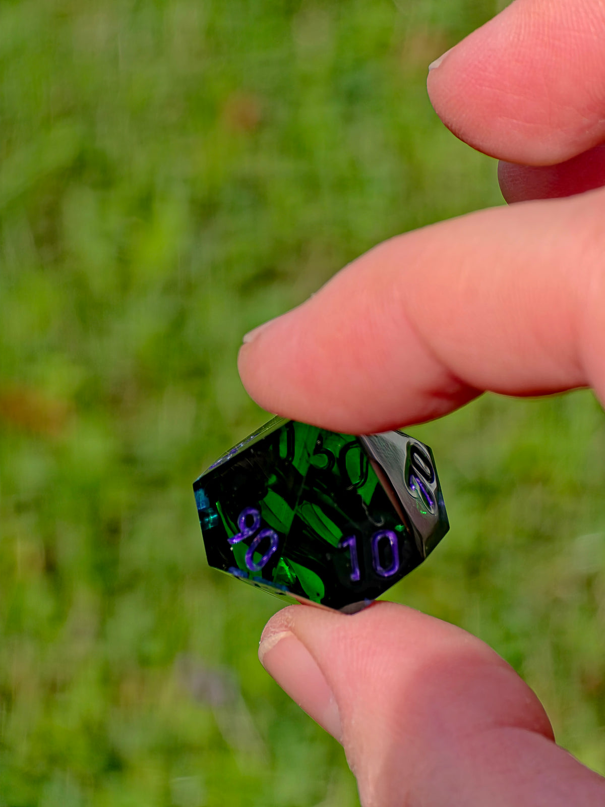 Guardian of the Emerald Dream - Ysera Inspired Würfelset – 7-teiliges DnD Dice Set | World of Warcraft Emerald Dream Dragon | Grüne Drachen Würfel | Handmade Resin Dice