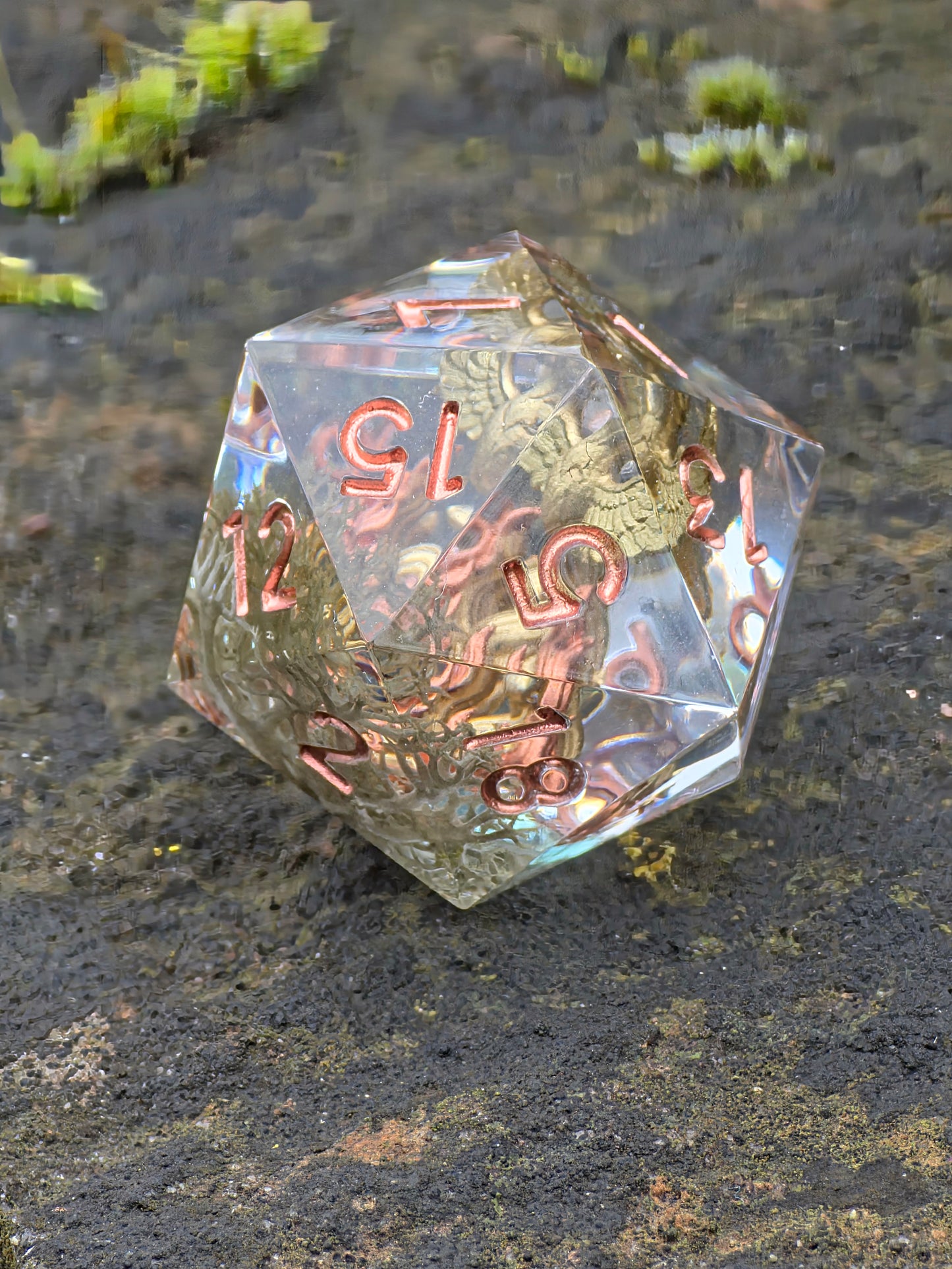 Aschekrone – Goldener Phönix D20 (28 mm)