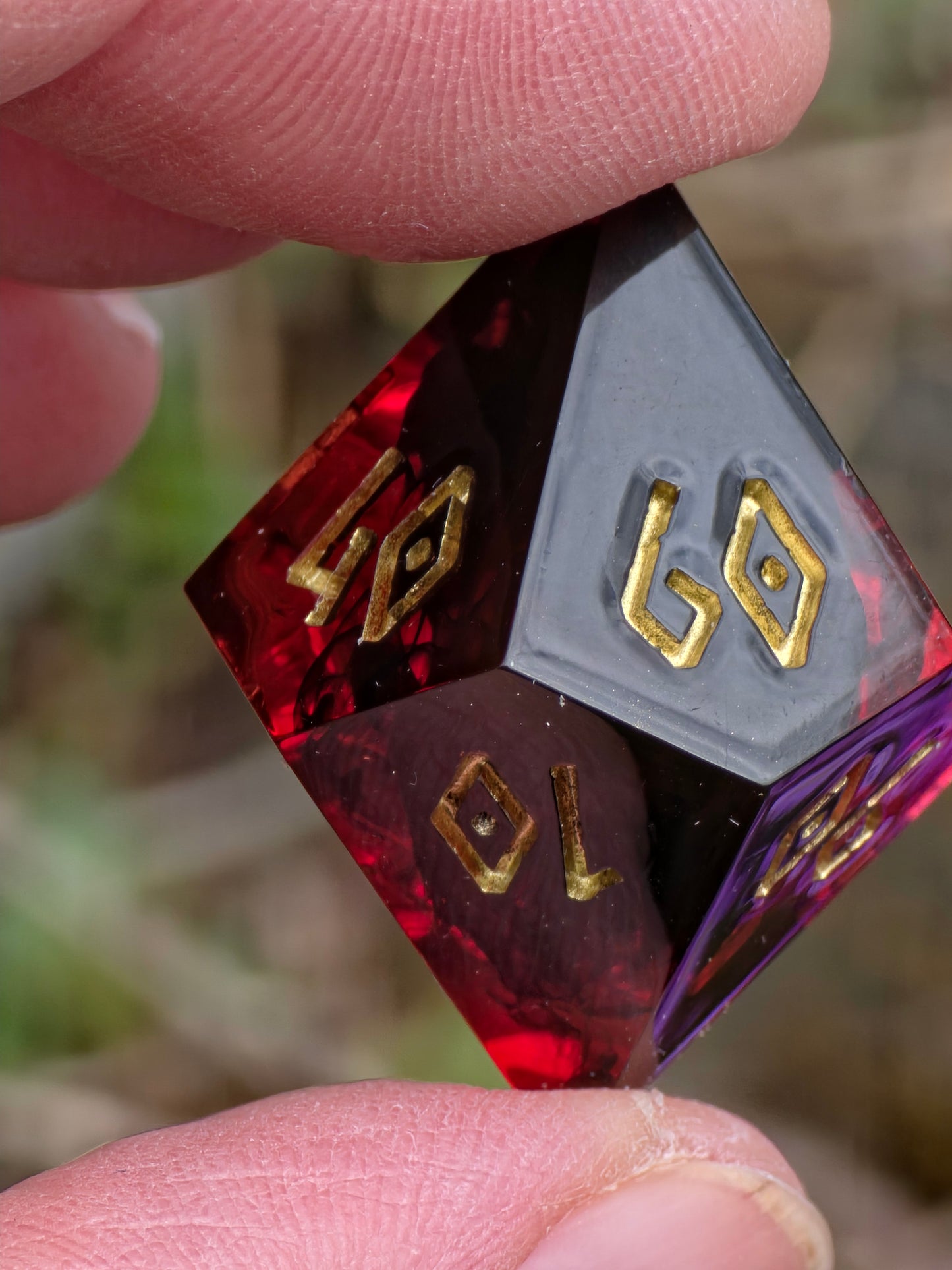 Greek Mythology Dice Set – Hades Inspired Cerberus Resin Dice, Liquid Core Ambrosia Potion D12, Handmade Fantasy DnD Dice for Collectors