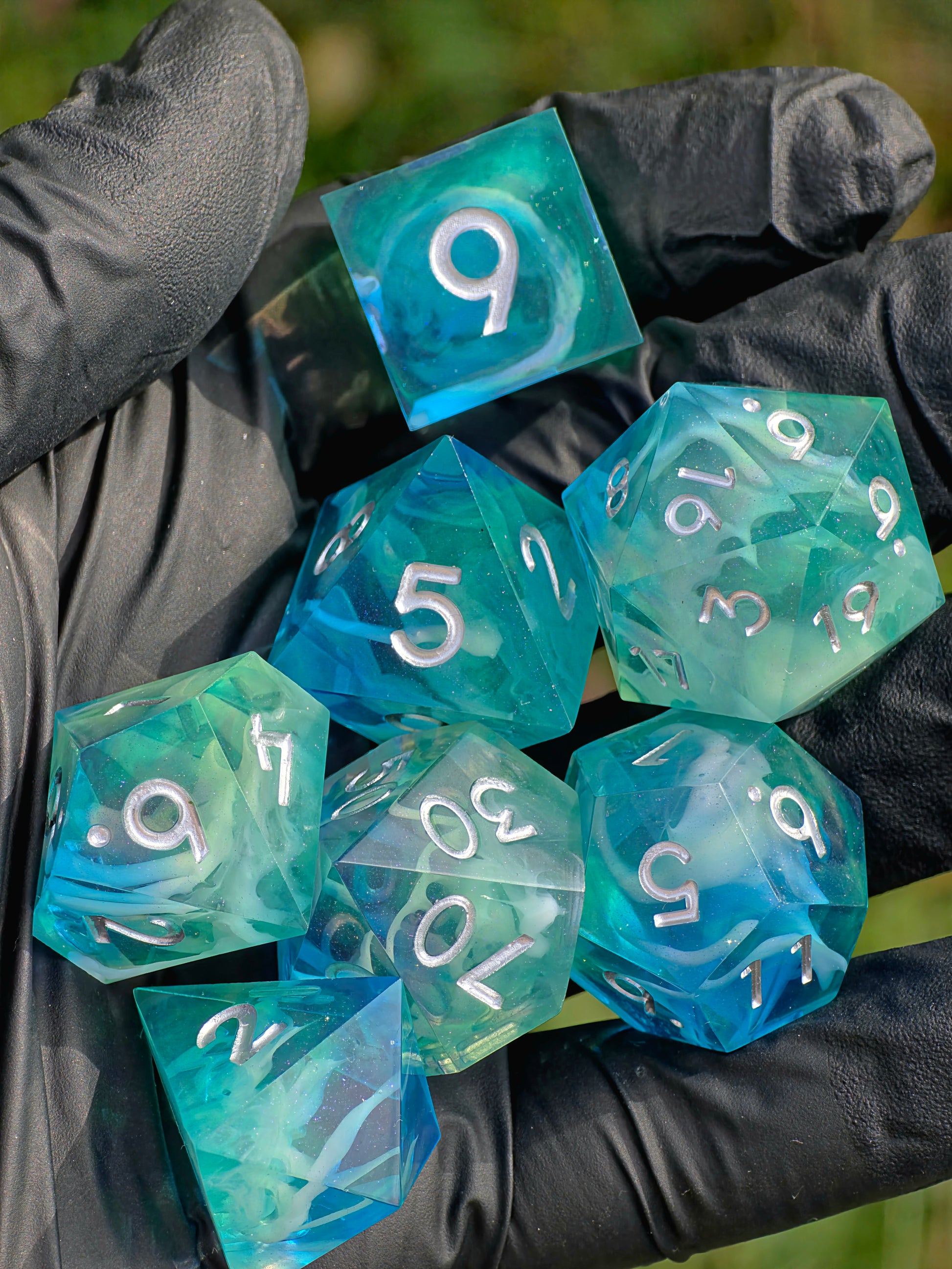 Detailaufnahme des „Ocean Mist Cloud“ – weiche Farbverläufe mit zartem Wolken-Effekt.  
Close-up of “Ocean Mist Cloud” – soft color transitions with delicate cloud effect.